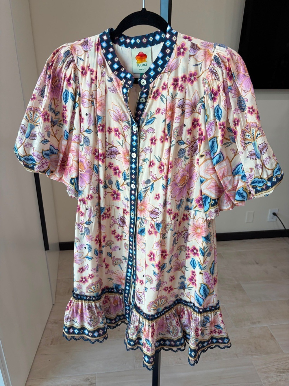 Farm Rio Floral Print Mini Dress - Picture 4 of 6